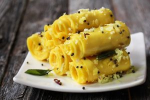 Khandvi Gujarati Street Food in Ahmedabad